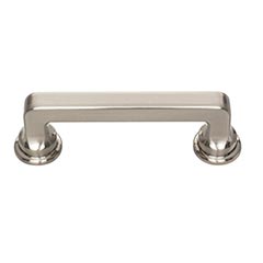 Atlas Homewares [A101-BRN] Die Cast Zinc Cabinet Pull Handle - Oskar Series - Standard Size - Brushed Nickel Finish - 3&quot; C/C - 3 7/8&quot; L