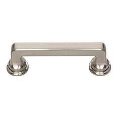 Atlas Homewares [A101-BRN] Die Cast Zinc Cabinet Pull Handle - Oskar Series - Standard Size - Brushed Nickel Finish - 3&quot; C/C - 3 7/8&quot; L