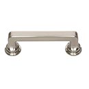 Atlas Homewares [A101-BRN] Die Cast Zinc Cabinet Pull Handle - Oskar Series - Standard Size - Brushed Nickel Finish - 3&quot; C/C - 3 7/8&quot; L