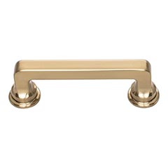 Atlas Homewares [A101-WB] Die Cast Zinc Cabinet Pull Handle - Oskar Series - Standard Size - Warm Brass Finish - 3&quot; C/C - 3 7/8&quot; L