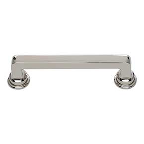 Atlas Homewares [A102-PN] Die Cast Zinc Cabinet Pull Handle - Oskar Series - Standard Size - Polished Nickel Finish - 3 3/4" C/C - 4 5/8" L