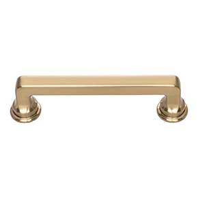 Atlas Homewares [A102-WB] Die Cast Zinc Cabinet Pull Handle - Oskar Series - Standard Size - Warm Brass Finish - 3 3/4" C/C - 4 5/8" L