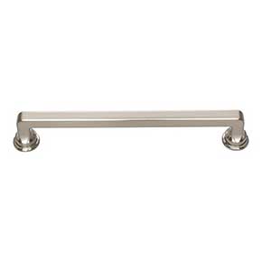 Atlas Homewares [A104-BRN] Die Cast Zinc Cabinet Pull Handle - Oskar Series - Oversized - Brushed Nickel Finish - 6 5/16" C/C - 7 1/8" L