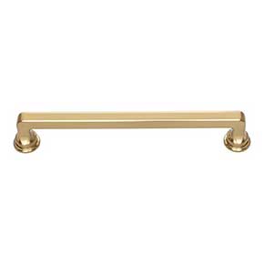 Atlas Homewares [A104-WB] Die Cast Zinc Cabinet Pull Handle - Oskar Series - Oversized - Warm Brass Finish - 6 5/16" C/C - 7 1/8" L