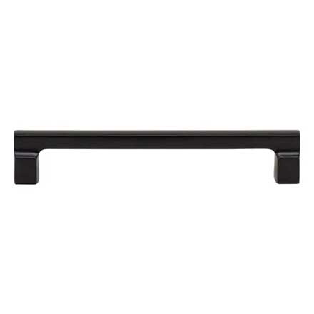 Atlas Homewares [A524-BL] Die Cast Zinc Cabinet Pull Handle - Reeves Series - Oversized - Matte Black Finish - 6 5/16" C/C - 7" L