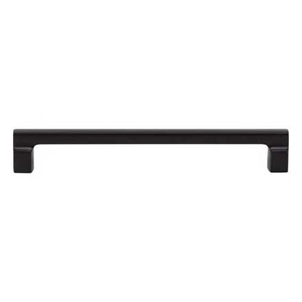 Atlas Homewares [A525-BL] Die Cast Zinc Cabinet Pull Handle - Reeves Series - Oversized - Matte Black Finish - 7 9/16&quot; C/C - 8 1/4&quot; L