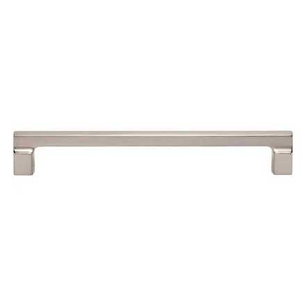Atlas Homewares [A525-BRN] Die Cast Zinc Cabinet Pull Handle - Reeves Series - Oversized - Brushed Nickel Finish - 7 9/16&quot; C/C - 8 1/4&quot; L