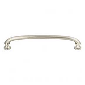 Atlas Homewares [330-BRN] Die Cast Zinc Cabinet Pull Handle - Shelley Series - Oversized - Brushed Nickel Finish - 6 5/16" C/C - 7" L