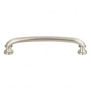Atlas Homewares [351-BRN] Die Cast Zinc Cabinet Pull Handle - Shelley Series - Oversized - Brushed Nickel Finish - 5 1/16" C/C - 5 11/16" L