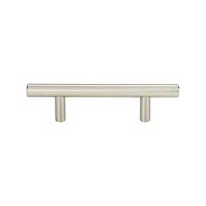 Atlas Homewares [A837-BS] Plated Steel Cabinet Pull Handle - Skinny Linea Series - Oversized - Brushed Nickel Finish - 3" C/C - 5 3/8" L