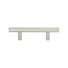 Atlas Homewares [A837-BS] Plated Steel Cabinet Pull Handle - Skinny Linea Series - Standard Size - Brushed Nickel Finish - 3&quot; C/C - 5 3/8&quot; L