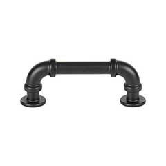 Atlas Homewares [367-BL] Die Cast Zinc Cabinet Pull Handle - Steampunk Series - Standard Size - Matte Black Finish - 3" C/C - 3 3/4" L