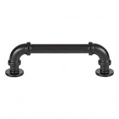 Atlas Homewares [432-BL] Die Cast Zinc Cabinet Pull Handle - Steampunk Series - Standard Size - Matte Black Finish - 3 3/4" C/C - 4 1/2" L