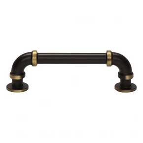 Atlas Homewares [432-CFB] Die Cast Zinc Cabinet Pull Handle - Steampunk Series - Standard Size - Cafe Bronze Finish - 3 3/4" C/C - 4 1/2" L