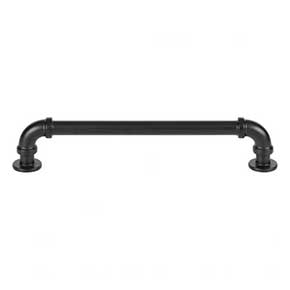 Atlas Homewares [433-BL] Die Cast Zinc Cabinet Pull Handle - Steampunk Series - Oversized - Matte Black Finish - 6 5/16" C/C - 7 1/16" L