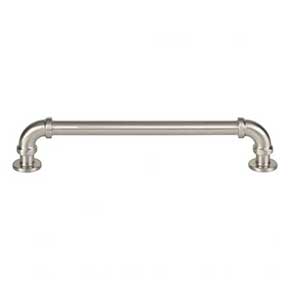 Atlas Homewares [433-BRN] Die Cast Zinc Cabinet Pull Handle - Steampunk Series - Oversized - Brushed Nickel Finish - 6 5/16" C/C - 7 1/16" L