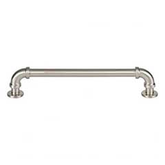 Atlas Homewares [433-BRN] Die Cast Zinc Cabinet Pull Handle - Steampunk Series - Oversized - Brushed Nickel Finish - 6 5/16" C/C - 7 1/16" L