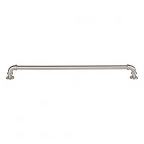 Atlas Homewares [434-BRN] Die Cast Zinc Cabinet Pull Handle - Steampunk Series - Oversized - Brushed Nickel Finish - 12" C/C - 12 3/4" L
