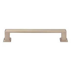 Atlas Homewares [A664-BRN] Die Cast Zinc Cabinet Pull Handle - Sweetbriar Lane Series - Oversized - Brushed Nickel Finish - 5 1/16" C/C - 5 3/4" L