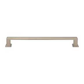 Atlas Homewares [A666-BRN] Die Cast Zinc Cabinet Pull Handle - Sweetbriar Lane Series - Oversized - Brushed Nickel Finish - 7 9/16" C/C - 8 5/16" L