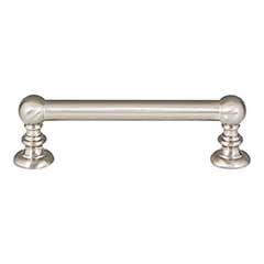 Atlas Homewares [A611-BRN] Die Cast Zinc Cabinet Pull Handle - Victoria Series - Standard Size - Brushed Nickel Finish - 3 3/4" C/C - 4 5/8" L