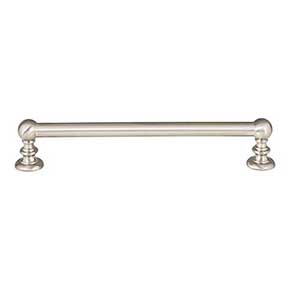 Atlas Homewares [A613-BRN] Die Cast Zinc Cabinet Pull Handle - Victoria Series - Oversized - Brushed Nickel Finish - 6 5/16" C/C - 7 1/8" L