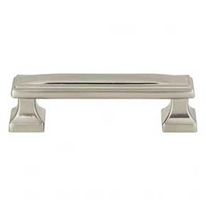 Atlas Homewares [372-BRN] Die Cast Zinc Cabinet Pull Handle - Wadsworth Series - Standard Size - Brushed Nickel Finish - 3 3/4" C/C - 4 5/8" L