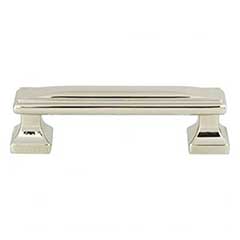 Atlas Homewares [372-PN] Die Cast Zinc Cabinet Pull Handle - Wadsworth Series - Standard Size - Polished Nickel Finish - 3 3/4&quot; C/C - 4 5/8&quot; L