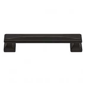 Atlas Homewares [373-BL] Die Cast Zinc Cabinet Pull Handle - Wadsworth Series - Oversized - Matte Black Finish - 5 1/16" C/C - 5 7/8" L