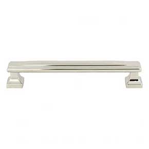Atlas Homewares [374-PN] Die Cast Zinc Cabinet Pull Handle - Wadsworth Series - Oversized - Polished Nickel Finish - 6 5/16" C/C - 7 1/8" L