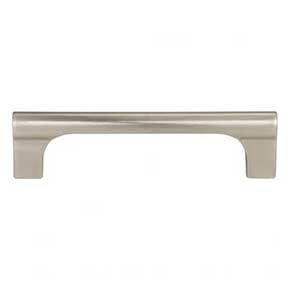 Atlas Homewares [A652-BRN] Die Cast Zinc Cabinet Pull Handle - Whittier Series - Standard Size - Brushed Nickel Finish - 3 3/4" C/C - 4 1/4" L