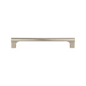 Atlas Homewares [A654-BRN] Die Cast Zinc Cabinet Pull Handle - Whittier Series - Standard Size - Brushed Nickel Finish - 6 5/16" C/C - 6 13/16" L