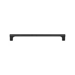 Atlas Homewares [A656-BL] Die Cast Zinc Cabinet Pull Handle - Whittier Series - Standard Size - Matte Black Finish - 8 13/16" C/C - 9 5/16" L
