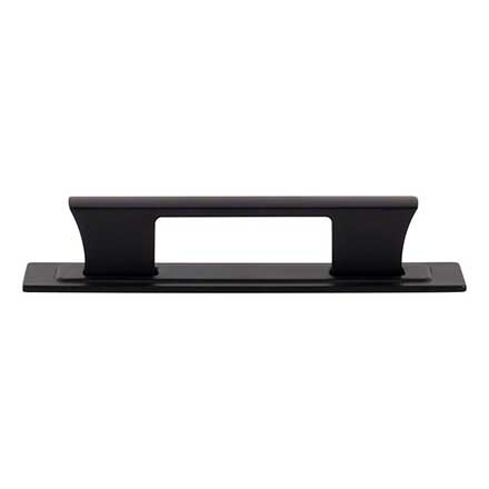 Atlas Homewares [A6002-BL] Die Cast Zinc Cabinet Pull Handle - Zander Series - Standard Size - Matte Black Finish - 3 3/4" C/C - 4 3/4" L