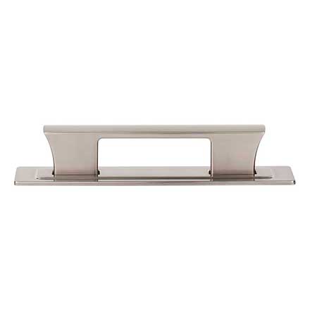 Atlas Homewares [A6002-BRN] Die Cast Zinc Cabinet Pull Handle - Zander Series - Standard Size - Brushed Nickel Finish - 3 3/4&quot; C/C - 4 3/4&quot; L