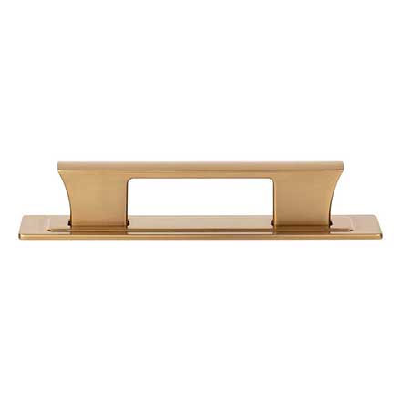 Atlas Homewares [A6002-WB] Die Cast Zinc Cabinet Pull Handle - Zander Series - Standard Size - Warm Brass Finish - 3 3/4" C/C - 4 3/4" L