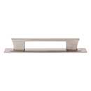 Atlas Homewares [A6003-BRN] Die Cast Zinc Cabinet Pull Handle - Zander Series - Oversized - Brushed Nickel Finish - 5 1/16&quot; C/C - 6&quot; L