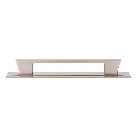 Atlas Homewares [A6004-BRN] Die Cast Zinc Cabinet Pull Handle - Zander Series - Oversized - Brushed Nickel Finish - 6 5/16" C/C - 7 1/4" L