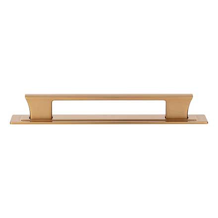 Atlas Homewares [A6004-WB] Die Cast Zinc Cabinet Pull Handle - Zander Series - Oversized - Warm Brass Finish - 6 5/16" C/C - 7 1/4" L