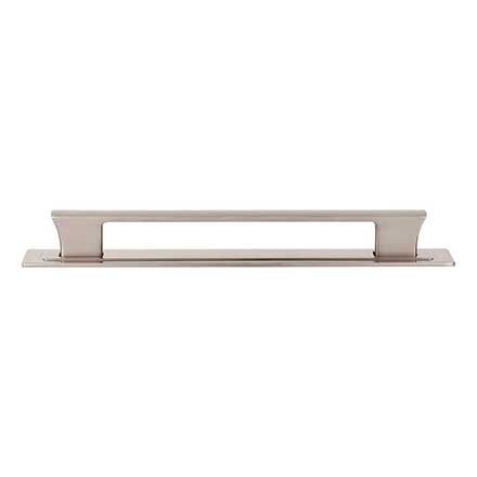 Atlas Homewares [A6005-BRN] Die Cast Zinc Cabinet Pull Handle - Zander Series - Oversized - Brushed Nickel Finish - 7 9/16&quot; C/C - 8 1/2&quot; L