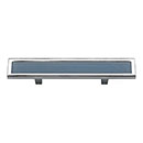 Atlas Homewares [231-BLU-CH] Die Cast Zinc Cabinet Pull Handle - Spa Series - Standard Size - Blue Glass - Polished Chrome Finish - 3 C/C - 5 3/4&quot; L