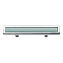 Atlas Homewares [231-GR-CH] Die Cast Zinc Cabinet Pull Handle - Spa Series - Standard Size - Green Glass - Polished Chrome Finish - 3 C/C - 5 3/4&quot; L