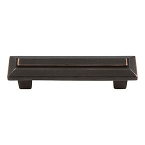 Atlas Homewares [241-VB] Die Cast Zinc Cabinet Pull Handle - Trocadero Series - Standard Size - Venetian Bronze Finish - 3" C/C - 4" L