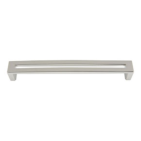 Atlas Homewares [256-PN] Die Cast Zinc Cabinet Pull Handle - Centinel Series - Oversized - Polished Nickel Finish - 192mm C/C - 8" L