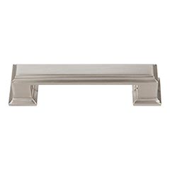 Atlas Homewares [291-BRN] Die Cast Zinc Cabinet Pull Handle - Sutton Place Series - Standard Size - Brushed Nickel Finish - 3&quot; C/C - 3 13/16&quot; L