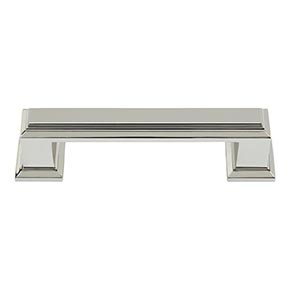 Atlas Homewares [291-PN] Die Cast Zinc Cabinet Pull Handle - Sutton Place Series - Standard Size - Polished Nickel Finish - 3" C/C - 3 13/16" L