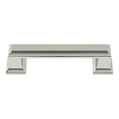 Atlas Homewares [291-PN] Die Cast Zinc Cabinet Pull Handle - Sutton Place Series - Standard Size - Polished Nickel Finish - 3&quot; C/C - 3 13/16&quot; L