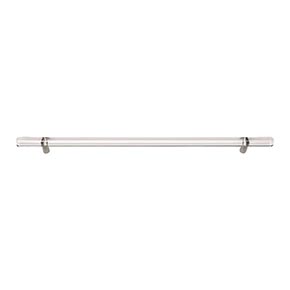 Atlas Homewares [3148-BRN] Lucite Cabinet Pull Handle - Optimism Series - Oversized - Clear - Brushed Nickel Stem Finish - 288mm C/C - 14 3/8" L