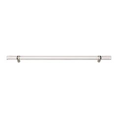 Atlas Homewares [3148-BRN] Lucite Cabinet Pull Handle - Optimism Series - Oversized - Clear - Brushed Nickel Stem Finish - 288mm C/C - 14 3/8" L