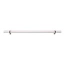 Atlas Homewares [3148-BRN] Lucite Cabinet Pull Handle - Optimism Series - Oversized - Clear - Brushed Nickel Stem Finish - 288mm C/C - 14 3/8&quot; L